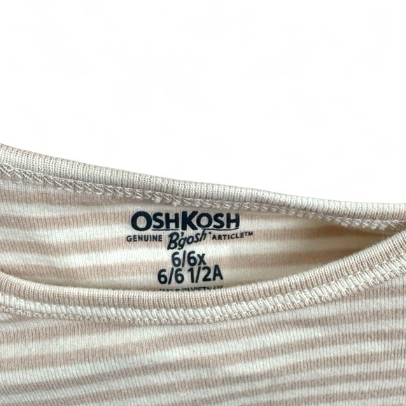 OshKosh B’gosh Beige Ribbed Jumper Dress 6/6X Neutral Layering - Picture 3 of 4